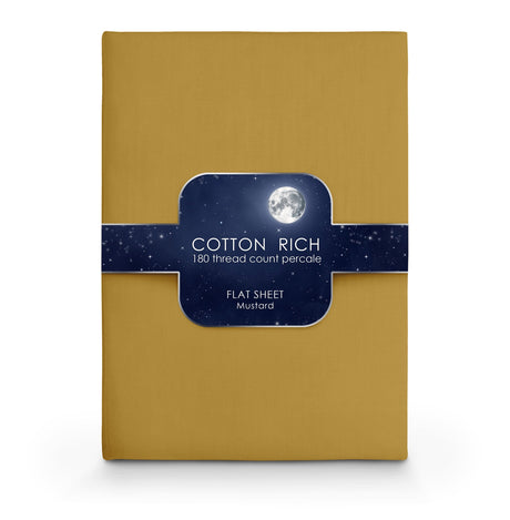 Velosso Plain Dyed Cotton Rich Flat Sheet