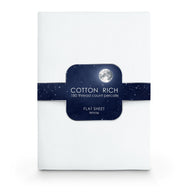 Velosso Plain Dyed Cotton Rich Flat Sheet