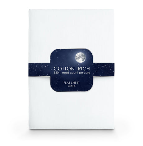 Velosso Plain Dyed Cotton Rich Flat Sheet