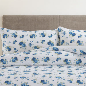 Florelle Delicate Floral Printed Duvet Cover And Pillowcase Set