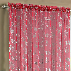 Intimates Geneva Rose Foil Printed Sheer Voile Panel
