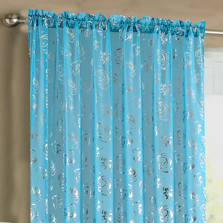 Intimates Geneva Rose Foil Printed Sheer Voile Panel