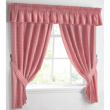 Gingham Check Kitchen Curtains