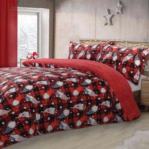 Velosso Gonks Check Flannel Duvet Cover & Pillowcase Set
