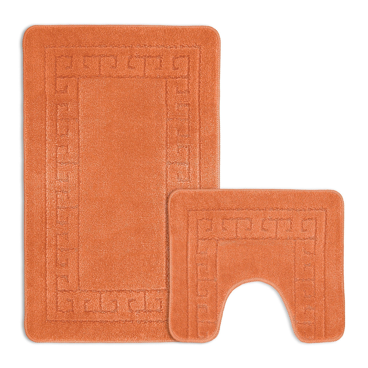 Velosso 2 Piece Greek Key Bath And Pedestal Mat