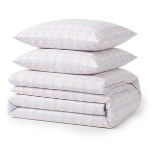 Velosso Hayfield Check Duvet Cover And Pillowcase Set