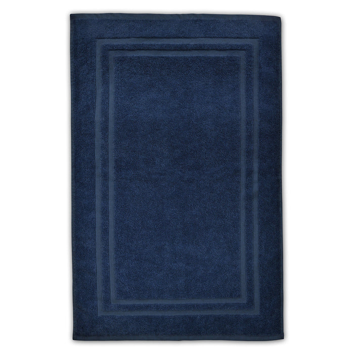 Luxury Pure Cotton 750gsm Navy Bath Mat