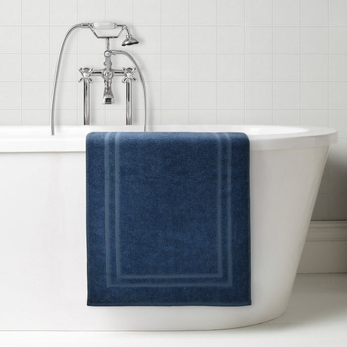 Luxury Pure Cotton 750gsm Navy Bath Mat