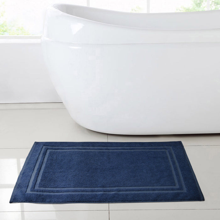 Luxury Pure Cotton 750gsm Navy Bath Mat