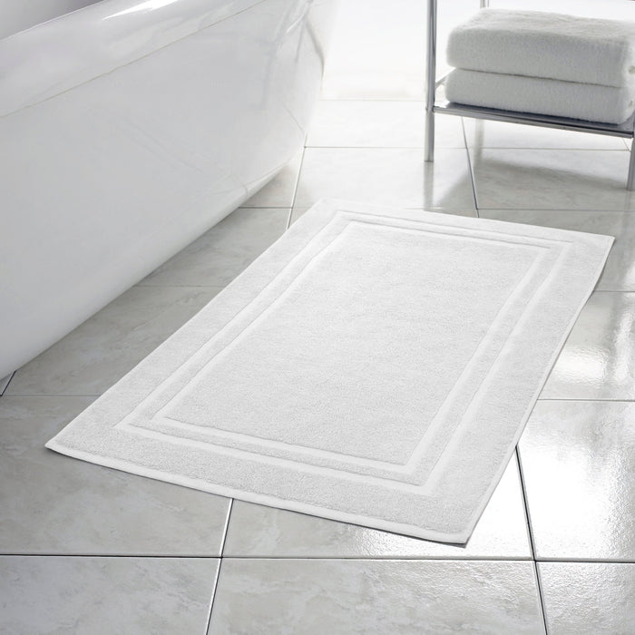 Luxury Pure Cotton 750gsm White Bath Mat