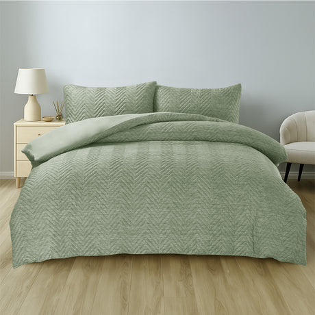 Home Republic Hudson Chevron Pinsonic Duvet Cover and Pillowcase Set