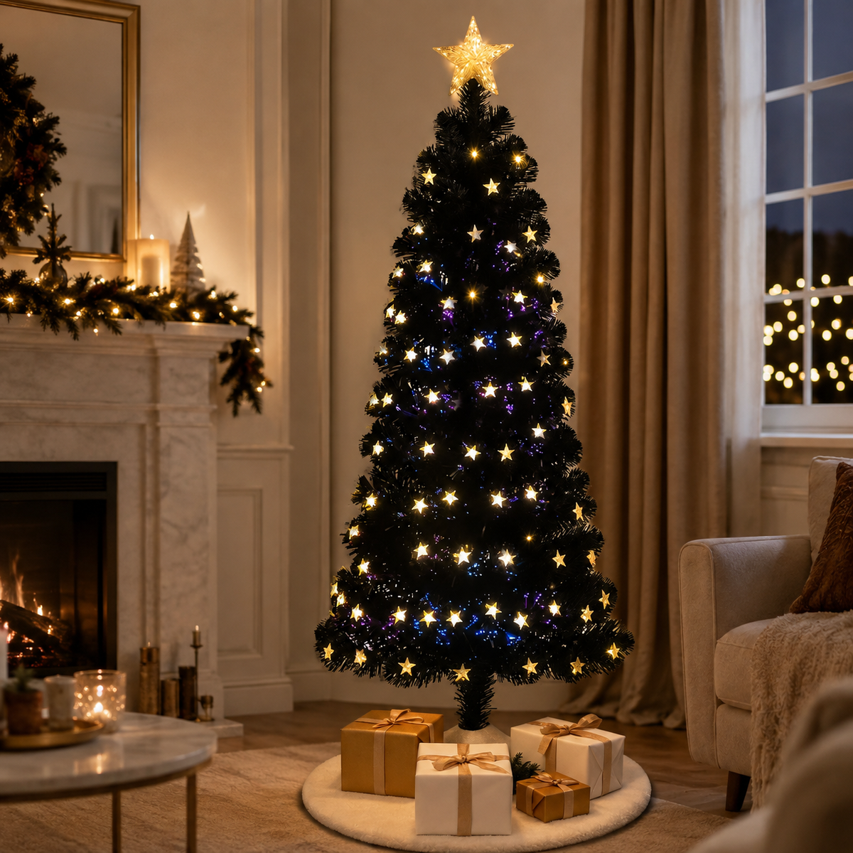 Home Republic Christmas Tree With Star Led Lights