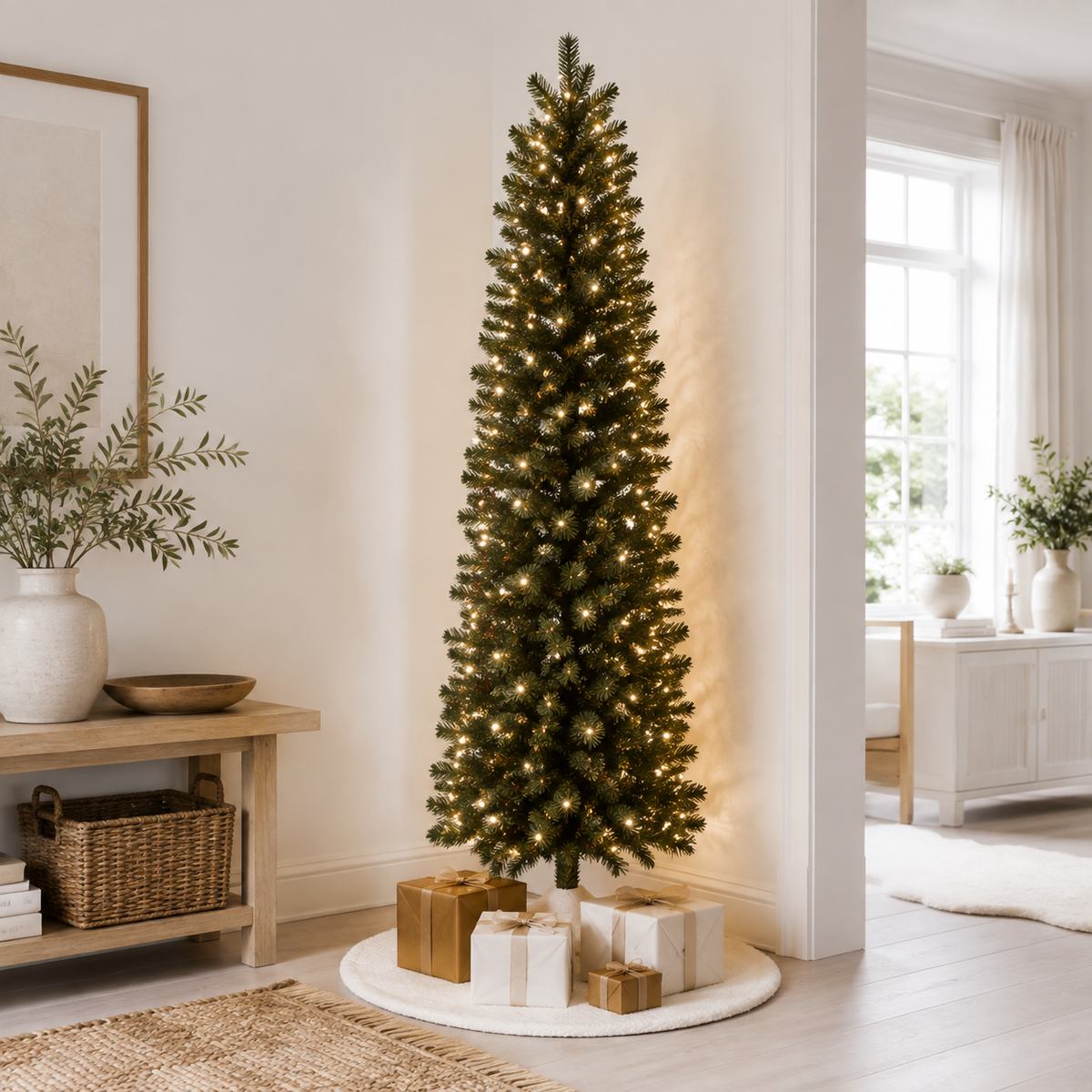Home Republic Half Christmas Tree With Led Lights