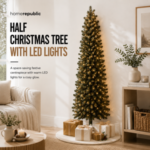 Home Republic Half Christmas Tree With Led Lights