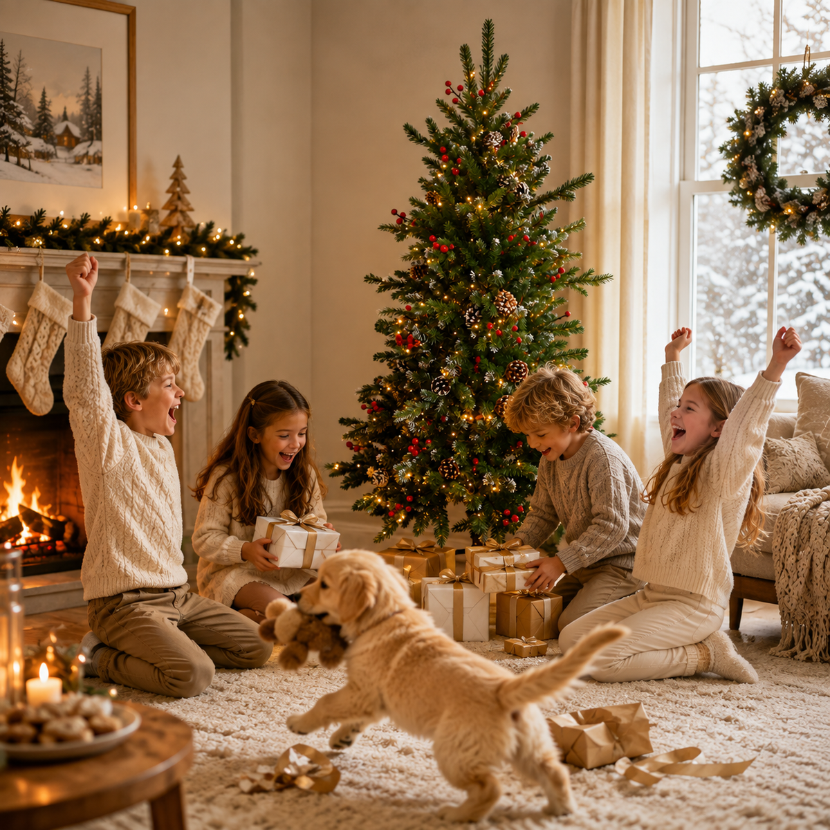 Home Republic Decorated Christmas Tree With Acorns And Berries