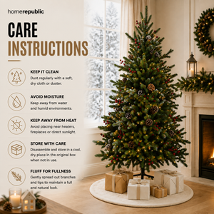 Home Republic Decorated Christmas Tree With Acorns And Berries