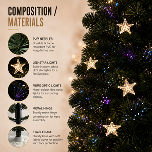 Home Republic Christmas Tree With Star Led Lights