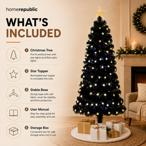 Home Republic Christmas Tree With Star Led Lights