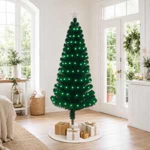Home Republic Christmas Tree With Green Fibre Optic Lights