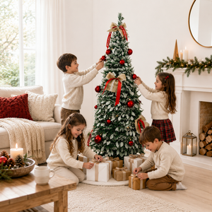 Home Republic Decorated Christmas Tree With Bows & Ribbons