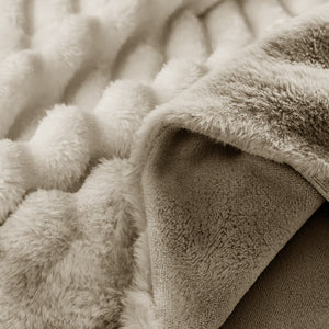 Velosso Jumbo Cord Faux Rabbit Fur Duvet Cover and Pillowcase Set