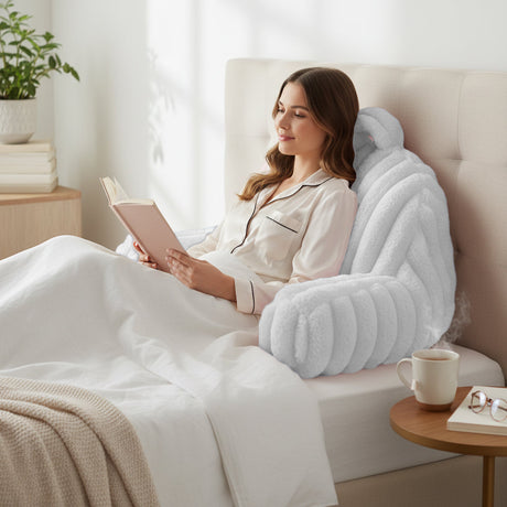 Velosso Jumbo Cord Faux Rabbit Fur Cuddle Pillow