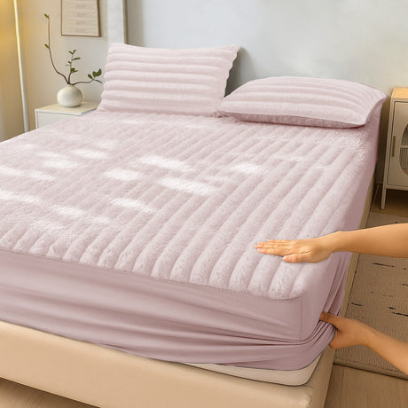 Velosso Jumbo Cord Faux Rabbit Fur Fitted Sheet