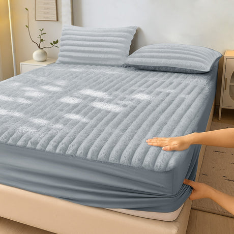 Velosso Jumbo Cord Faux Rabbit Fur Fitted Sheet