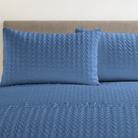 Velosso Kinsley Embossed Pattern Duvet Cover And Pillowcase Set