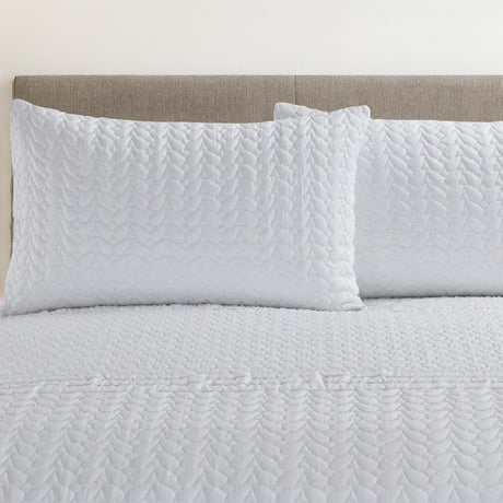 Velosso Kinsley Embossed Pattern Duvet Cover And Pillowcase Set