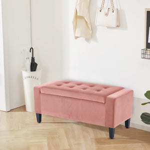 Home Republic Luna Velvet Storage Seat