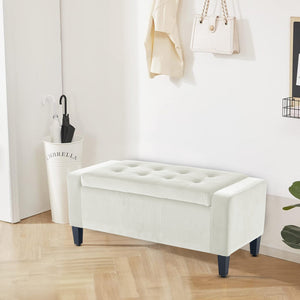 Home Republic Luna Velvet Storage Seat
