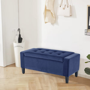 Home Republic Luna Velvet Storage Seat