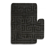Velosso 2 Piece Luxe Greek Key Bath And Pedestal Mat Set