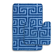 Velosso 2 Piece Luxe Greek Key Bath And Pedestal Mat Set