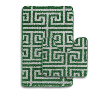 Velosso 2 Piece Luxe Greek Key Bath And Pedestal Mat Set
