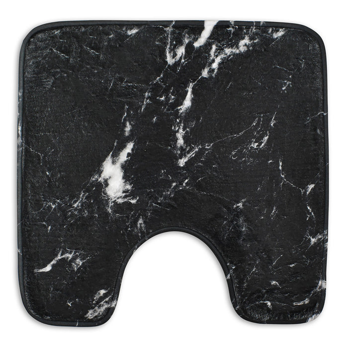 Memory Foam Marble Black Pedestal Mat Anti-Slip