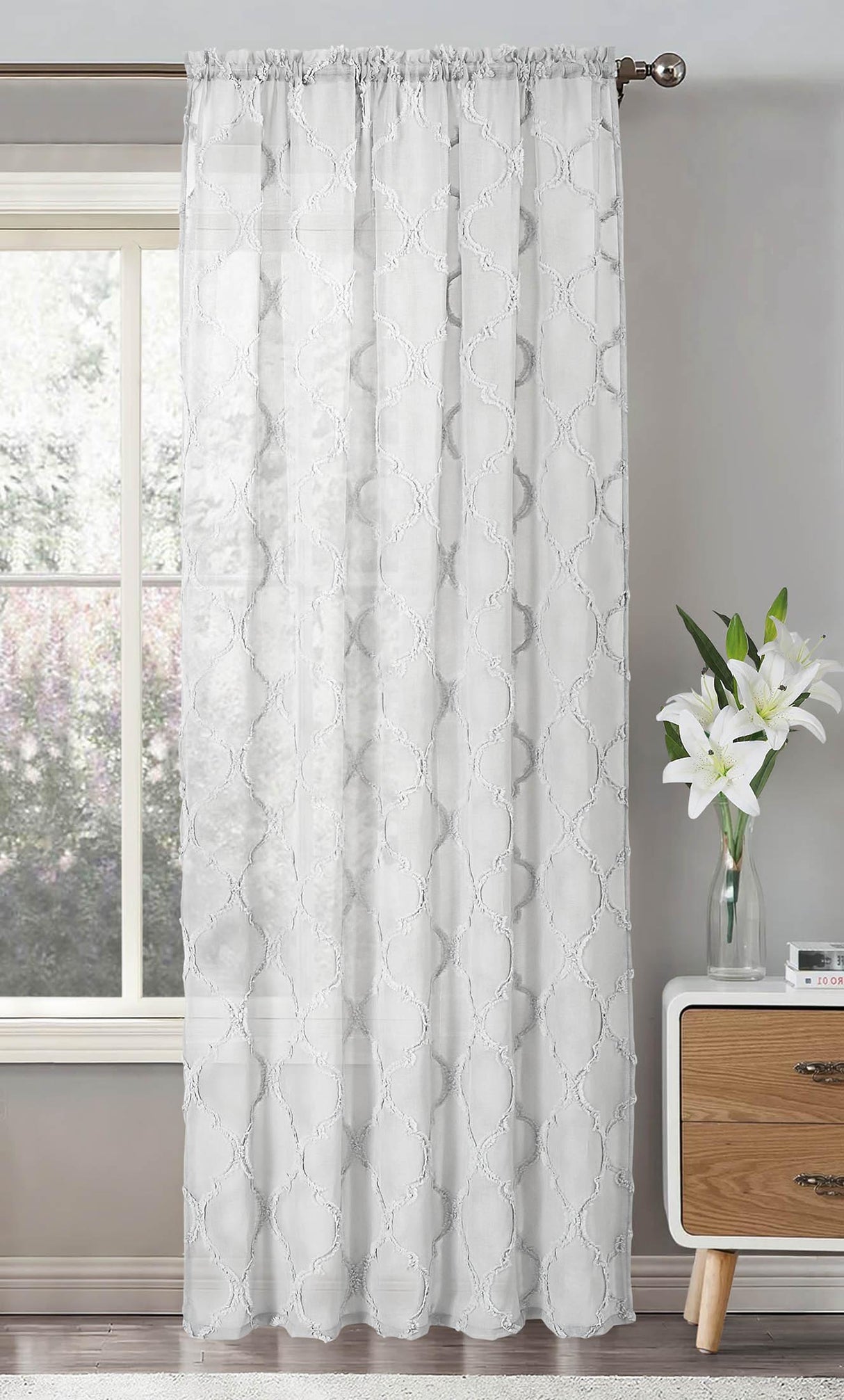 Intimates Tufted Lattice Voile Panel