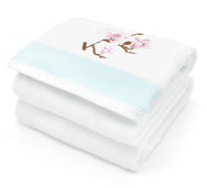 Velosso Japanese Cherry Blossom Embroidered Cotton Towel