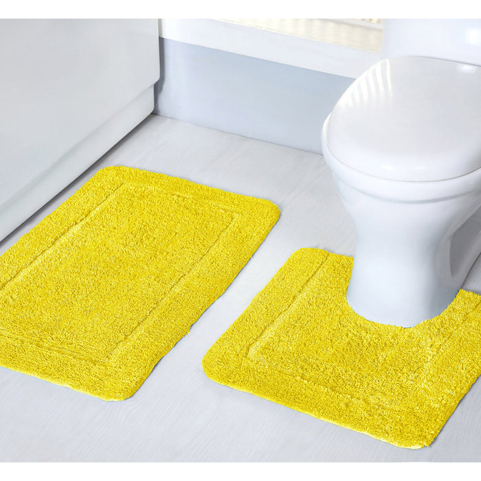 Mayfair Yellow Bath Mat Anti-Slip Microfibre