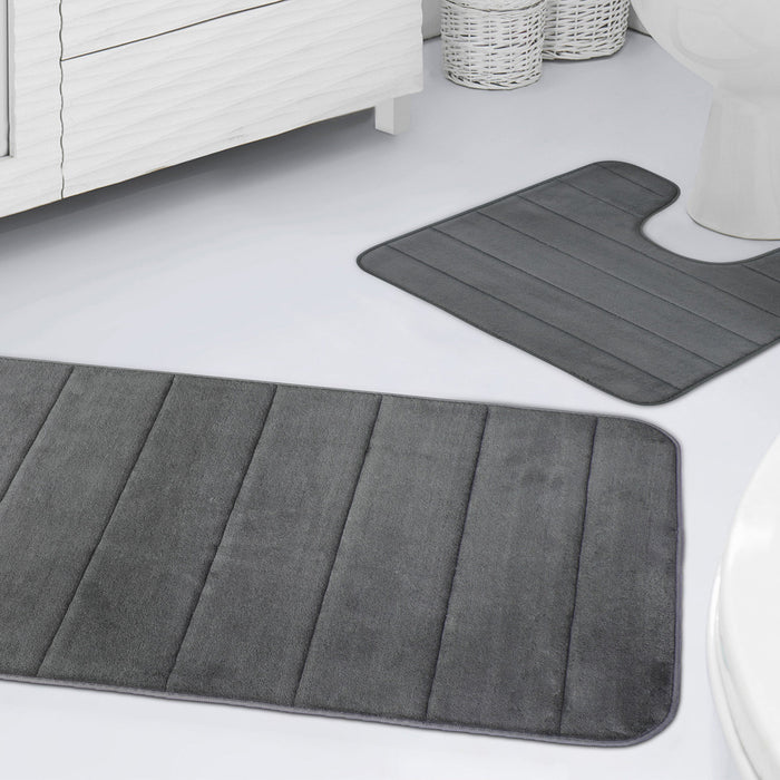 Memory Foam Charcoal Bath Mat Anti-Slip