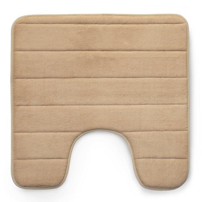 Memory Foam Beige Pedestal Mat Anti-Slip