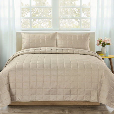 Velosso Nolan Plain Quilted Bedspread Set