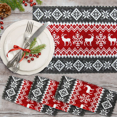 Nordic Chenille Cotton Christmas Placemats