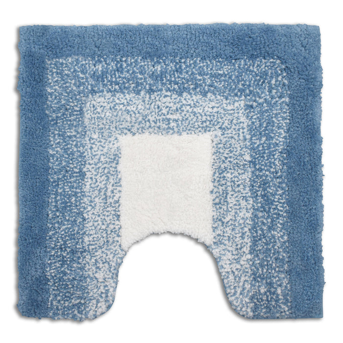 Nova Blue Pedestal Mat Deep Pile Anti-Slip Microfibre