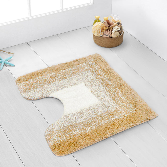 Luxury Super Soft Non-Slip Nova Natural Pedestal Mat Highly Absorbent Microfiber Bathroom Mat