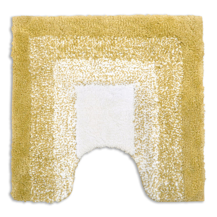 Luxury Super Soft Non-Slip Nova Ochre Pedestal Mat Highly Absorbent Microfiber Bathroom Mat