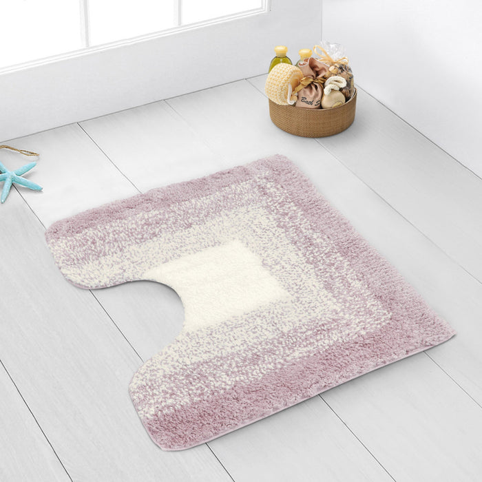 Nova Pink Pedestal Mat Deep Pile Anti-Slip Microfibre