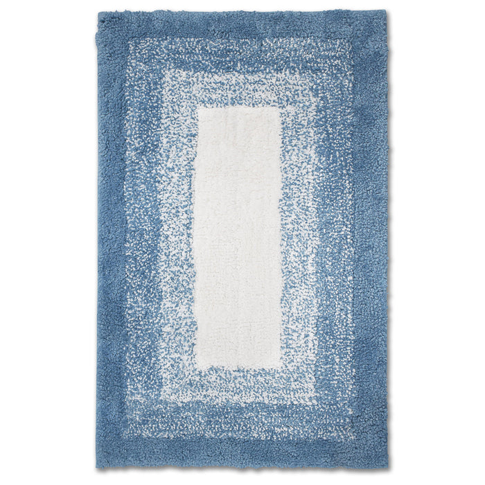 Nova Blue Bath Mat Deep Pile Anti-Slip Microfibre