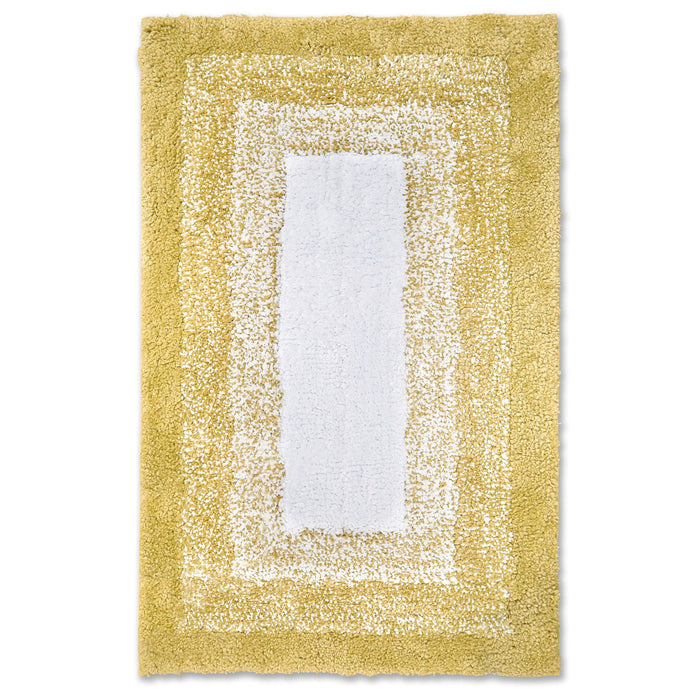 Nova Ochre Bath Mat Deep Pile Anti-Slip Micrfibre